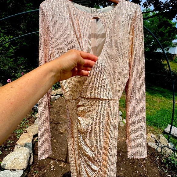 PROM Sequin CHAMPAGNE DRESS - Picture 7 of 14
